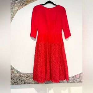 Vintage L’Aiglon red lace early sixties style Lydia beetlejuice dress 10